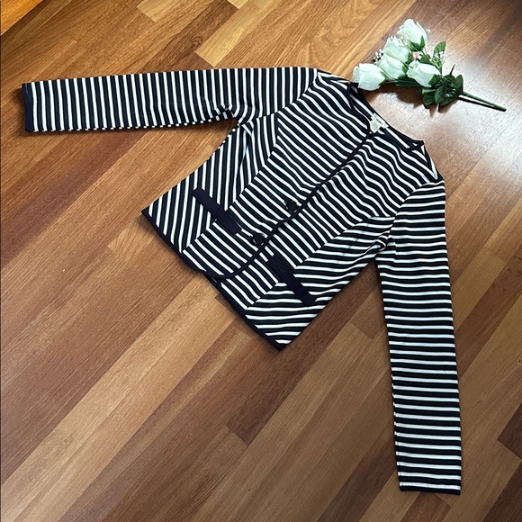 Toska Jackets & Blazers - Toska Navy and White Striped Top